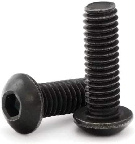 Black Oxide Stainless Steel Button Head Socket Cap Screws #10-32 x 1/2" Qty 25