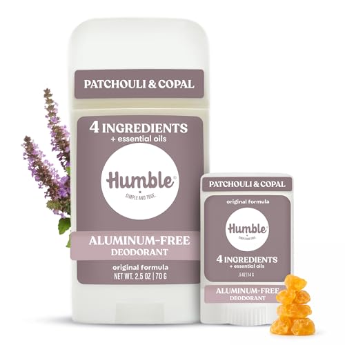 Image of Humble Aluminum-Free Deodorant Stick, Patchouli & Copal - 2 Pack