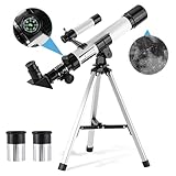 Telescope for Kids & Beginners 40mm Aperture 400mm AZ Mount Astronomical Refracting Telescope with Finder Scope Compass and Tripod