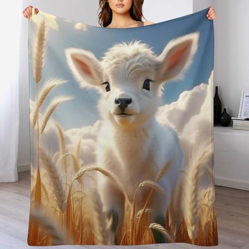 Couverture vache en flannel 140x180 cm douillette pour lit et canapé - 2