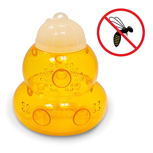 GREENLANS Wasp Trap Hornets, Yellow Jackets Wasp Repellent, Hornet Trap, Bee Traps Wasps, Effective and Reusable, Safe and Natural,No Bottom Seam