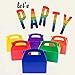 Adorox (6 x 3.5 x 3.25, Assorted 24Pk Large Lightweight Assorted Bright Rainbow Colors Cardboard Favor Boxes Treat Goody Bags Birthday Party Event Gift