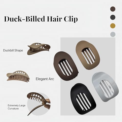 Set de 4 pinzas planas para cabello, diseño francés clásico miniatura 5