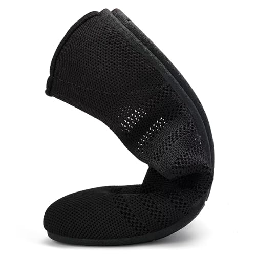 Image of poemlady Women's Ballet Flat Shoes Dress Shoes Knit Round Toe Slip On Ballerina Walking Flats Shoes for Woman Low Wedge Casual