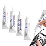 4 Pezzi Colla per scarpe, Adesivo a Contatto Universale, Colla multiuso per riparazioni, Per incollare scarpe, pelle, moquette, feltro e sughero, presa rapida, non macchia (60 ml)