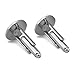 GRAPHICS & MORE Thin Blue Line American Flag Round Cufflink Set Silver Color
