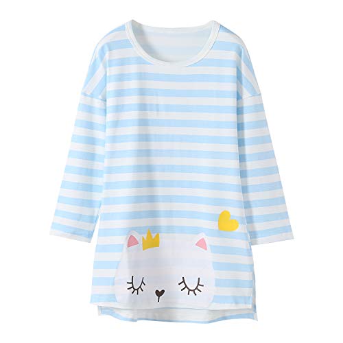 Allmeingeld Chemise de Nuit pour Fille 6ans Robe de Nuit à Manches Longues en Coton pour Enfant...