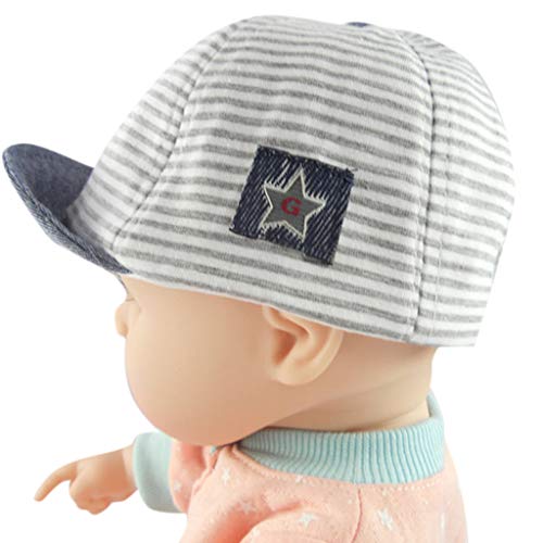 Luonita Baby Boy Girl Baseball Cap Casual Cute Striped Sunhat Brim Sun Protection Eaves Infant Newborn Hat 0-1yr 0-1T