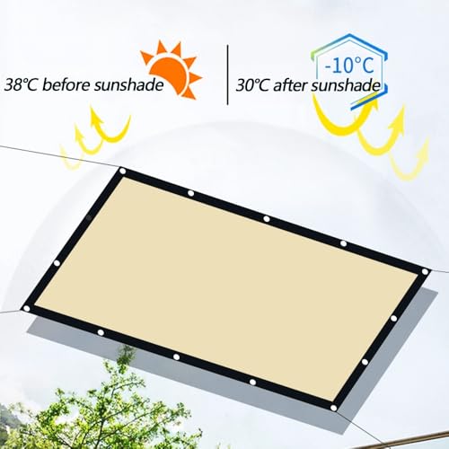 Toldo de jardin con proteccion UV beige en formato rectangular 3x4m 3