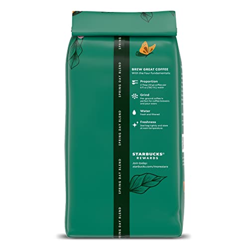 Starbucks Ground Coffee, Medium Roast, Spring Day Blend, 100% Arabica, Limited-Edition, 6 Bags (10 Oz) #TOP5