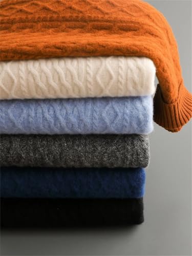 Men's Turtleneck Merino Wool Sweater Thick Pullover Long Sleeve Casual Comfortable Soft Warm Winter Top3