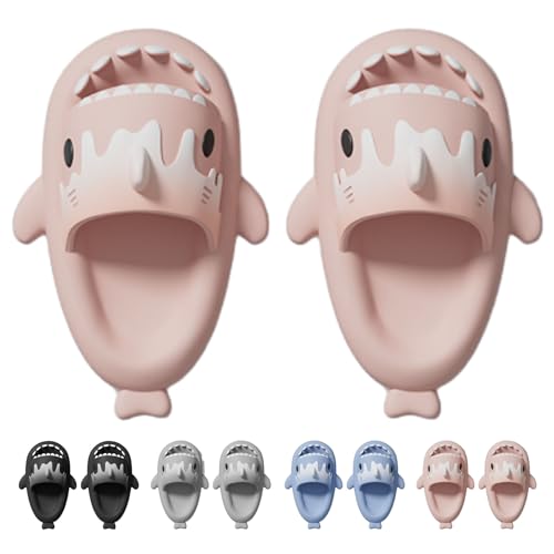Sharklas Originales Shark Slides, Anti-Slip Gradient Ice Cream Shark Cloud Slippers, Thick Sole Shark Sandals For Women Men