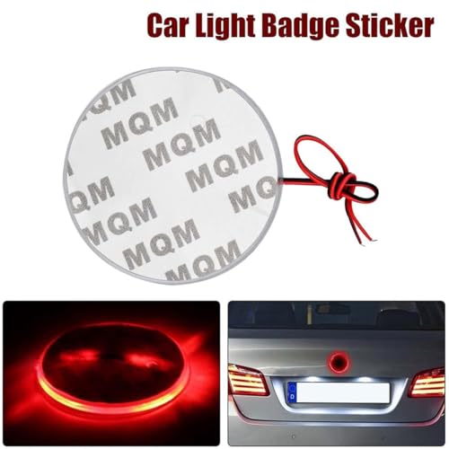 Image of Red LED Car Background Grille Logo Badge Emblem Light lamp,82mm Waterproof Background Tail Badge Emblem Logo LED Light Lamp Sticker Auto Emblems Compatible for B /MW 3 5 7 Series X3