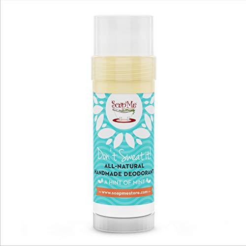 All Natural Deodorant for Women, Men & Kids | Gluten Free, Aluminum Free Deodorant with Organic Coconut Oil, Baking Soda, Arrowroot Powder and Essential Fragrance Oil –Don’t Sweat It in Hint of Mint