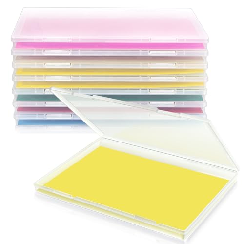 FAAYUCK 8 Pack Paper Storage Boxes Scrapbook Paper Storage Fits 8.5 x 11.5 A4 Letter Stackable Plastic Paper Storage with Snap for Protecting Scrapbooks Photos Game Card Office Supplies Files