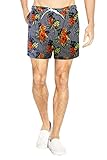  Brave Soul Herren Badeshort grün grün Small Gr. Large, Stripe Flower Print