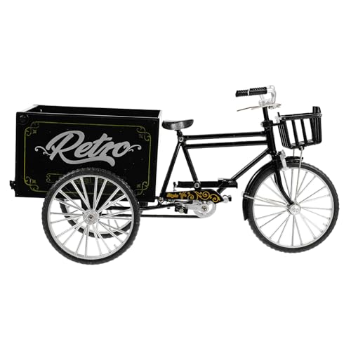 EXCEART 合製ヴィンテージ三輪車模型 レトロスルクラフト装飾 インテリア用写真卓上キャビネット飾り 軽量持ち運び可能