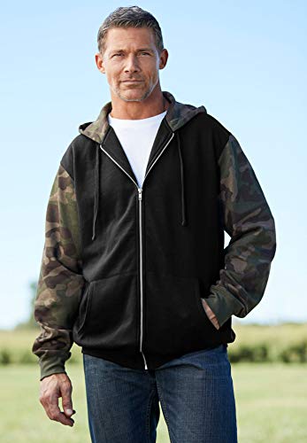 Image of KingSize Men's Big & Tall Fleece Zip-front Hoodie Jacket