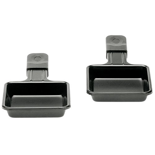 Preisvergleich Produktbild NOUVEL 308996 Raclette-Ersatzpfännchen Metall, Antihaftbeschichtung, 18 x 9 cm, anthrazit (2er Pack)
