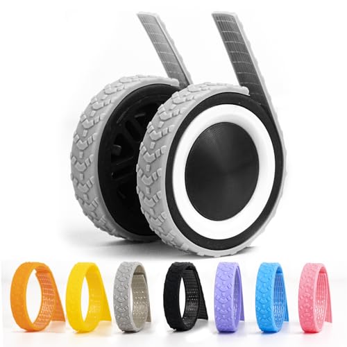 8 pack Luggage Wheel Covers,Adhesive Silicone Silent luggage wheel suitcase wheel covers protector covers Cover for Carry-on Luggage 2-2.6 inches (grey)