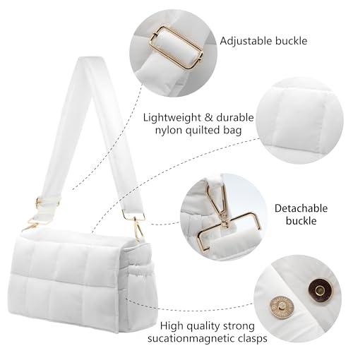 NAARIIAN Puffer shoulder bag Cotton Padded handbag designer quilted crossbody dupes women lightweight purse4