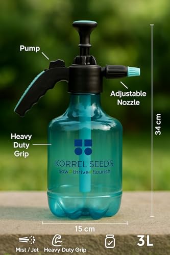 Image of 3 Liter Heavy Duty Pressure Sprayer Pump | Adjustable Nozzle & Safety Pressure Release Valve | Transparent Design for Water Level | Ideal for Garden, Home, and Sanitizing (3 LTR Mix)