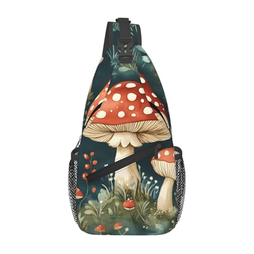 Morrales Sling Unisex con Estampado de Hongos