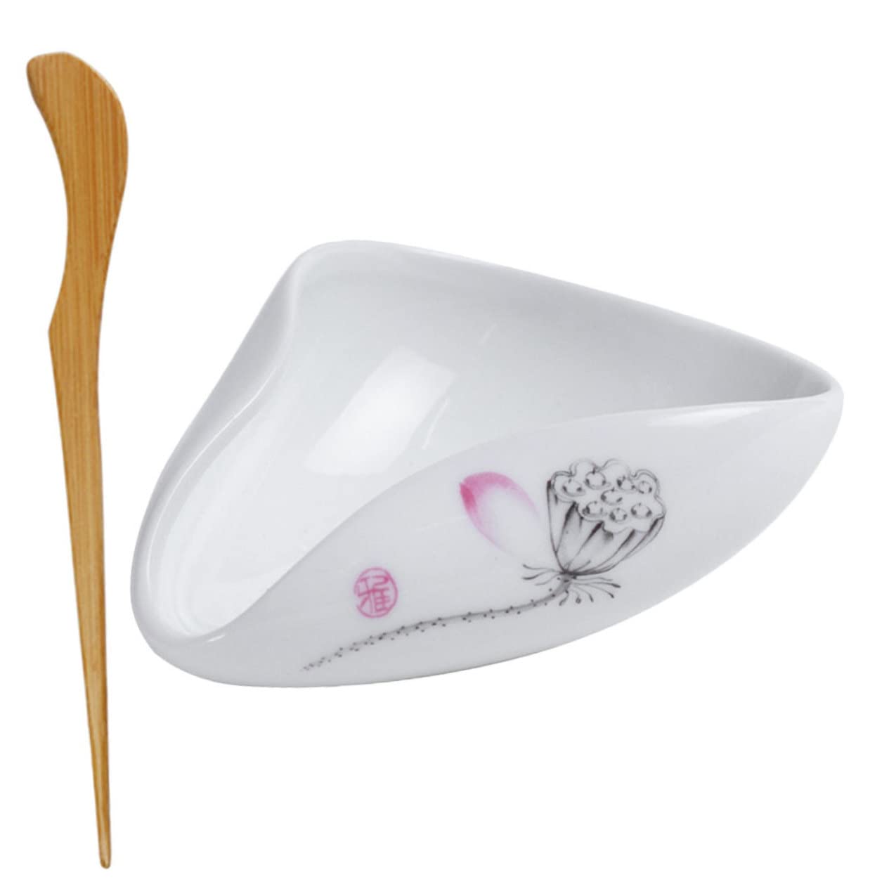 Veemoon 1set Ceramic Tea Leaf Container Elegant Tea Dispensing Cup Unique Design for Chinese Style Brewing