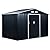 Outsunny 9' x 6' Outdoor Storage Shed, Garden Tool Metal Shed with Foundation Kit, Double Lockable Door, Air Vents and Sloping Roof, for Backyard, Patio, Lawn, Dark Gray