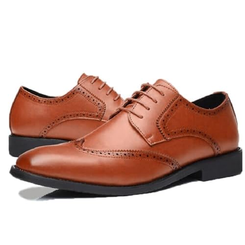 Formal Shoes for Men Lace Up Square Toe PU Leather Cap Toe Shoes Leather Formal Business Oxford Shoes Genuine Leather Dress Formal Shoes for Men2