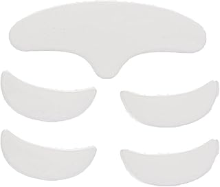 Almofadas de silicone antirrugas, 5 peças de almofada de silicone antirrugas para levantamento de pele reutilizável lavável para testa e rosto, adesivo de rosto para testa e olhos para rugas e linhas finas