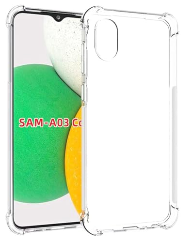 Image of BOXXO Flexible Back Cover for Samsung Galaxy A03 Core | Back Cover Transparent Clear Shockproof Case Four Corner Protection | Slim Protective Mobile Phone Cover for Samsung Galaxy A03 Core