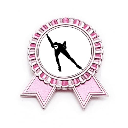 Broche rose et noire de patinage pour briller sur la patinoire cet hiver