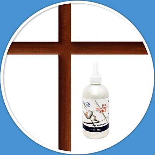 BOLLAER Reparación de baldosas para azulejos de lechada, 280 ml, resistente al agua para el hogar, para reformar azulejos, limpiador de moldes, sellador de azulejos, pegamento de reparación (marrón)