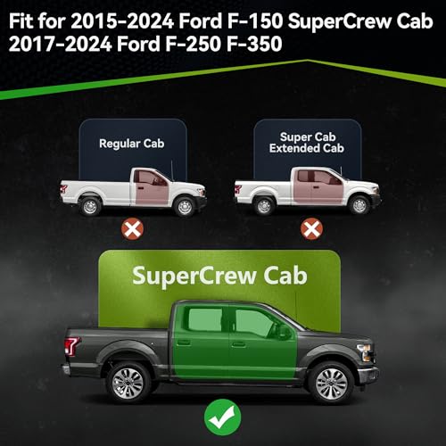 Estribos para Ford F-150 SuperCrew 2015-2026 y F-250 F-350 Crew Cab miniatura 2