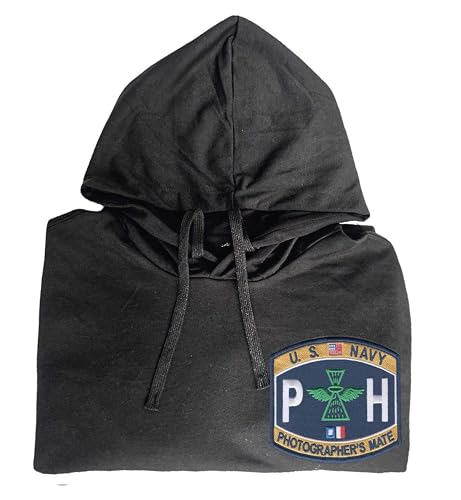 Ph aviation photographers mate naval rating embroidered shirt Black