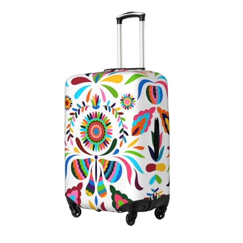 Mexican Bright Butterflies Flowers Travel Luggage Cover Fits 18-32 Inch Luggage, Stretchy Suitcase Cover Protector with Concealed Zipper for Wheeled Suitcase Travel Accessories2