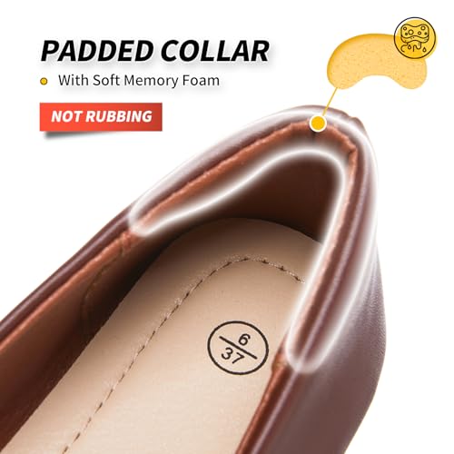 Image of BABUDOG Women's Black Flats Shoes,White Dress Shoes for Women,Crimping Faux Suede Ballet Flats Comfortable