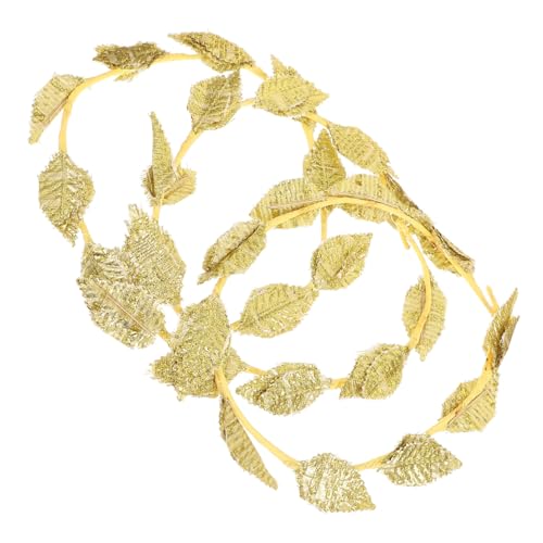 Ipetboom 3 Piezas accesorios nupciales decoraciones de cabeza romana de hojas griegas - griega coronas de niña de las flores para bodas diademas de boda para novia tela
