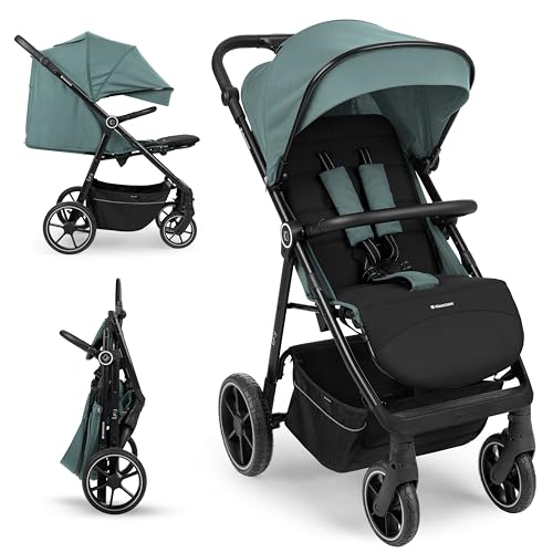 KikkaBoo LUCY Kinderwagen, Baby Sportwagen, Bis zu 22 kg, Leichtes Kinderwagen-Buggy, faltbar und kompakt, Minze