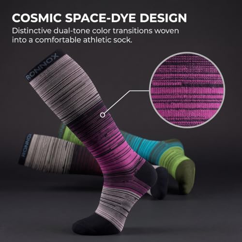 Image of Tipi Toe 3 Pairs Patterned Compression Socks for Women & Men, 12-14 mmHg Mild Support for Circulation & Swelling, Knee High