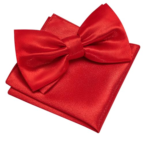 Image of YOHOWA Mens Bow Tie Set Paisley Coloful Pre-tied Bowties Adjustable with Handkerchief Cufflinks Wedding Prom Party