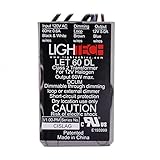 LighTECH LET-60-DL-PM 66940 Low Voltage Transformer, 60-Watt, 12-VAC Output, Potentiometer