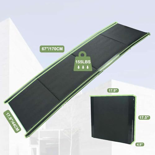 YEP HHO Rampa para Cães de 67” X 17,4” para Cães Grandes Rampa para Cães para Carro Escadas Portátei