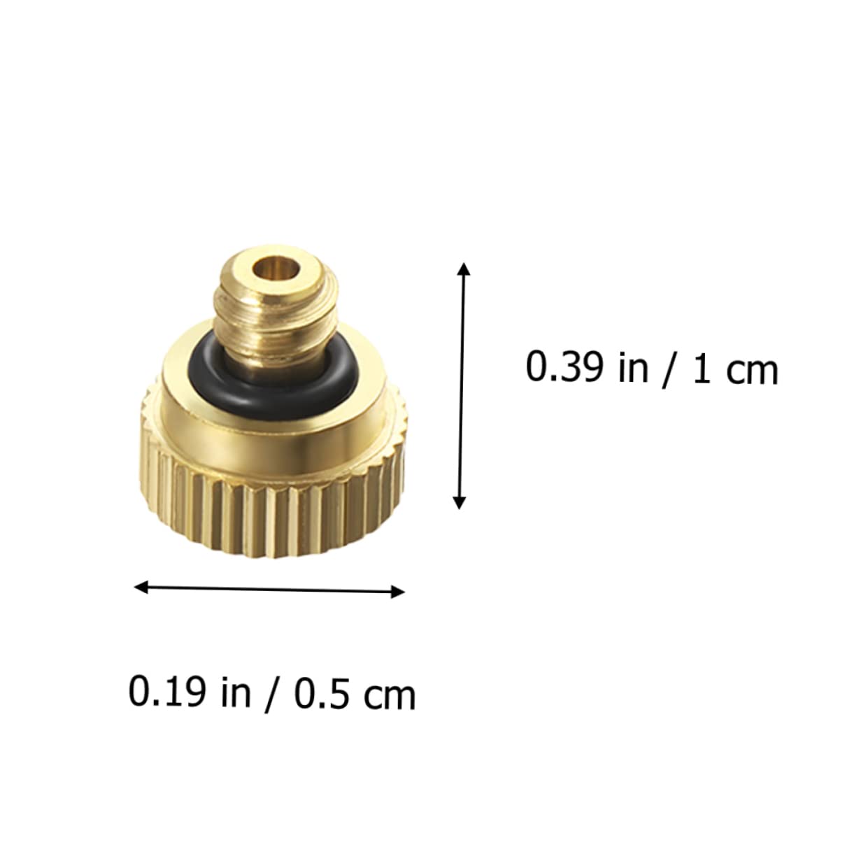 BESPORTBLE Brass Misting Nozzles 20pcs Set 0.3cm Atomizing Nozzle Low Pressure Misting Sprayer for Garden Humidificati