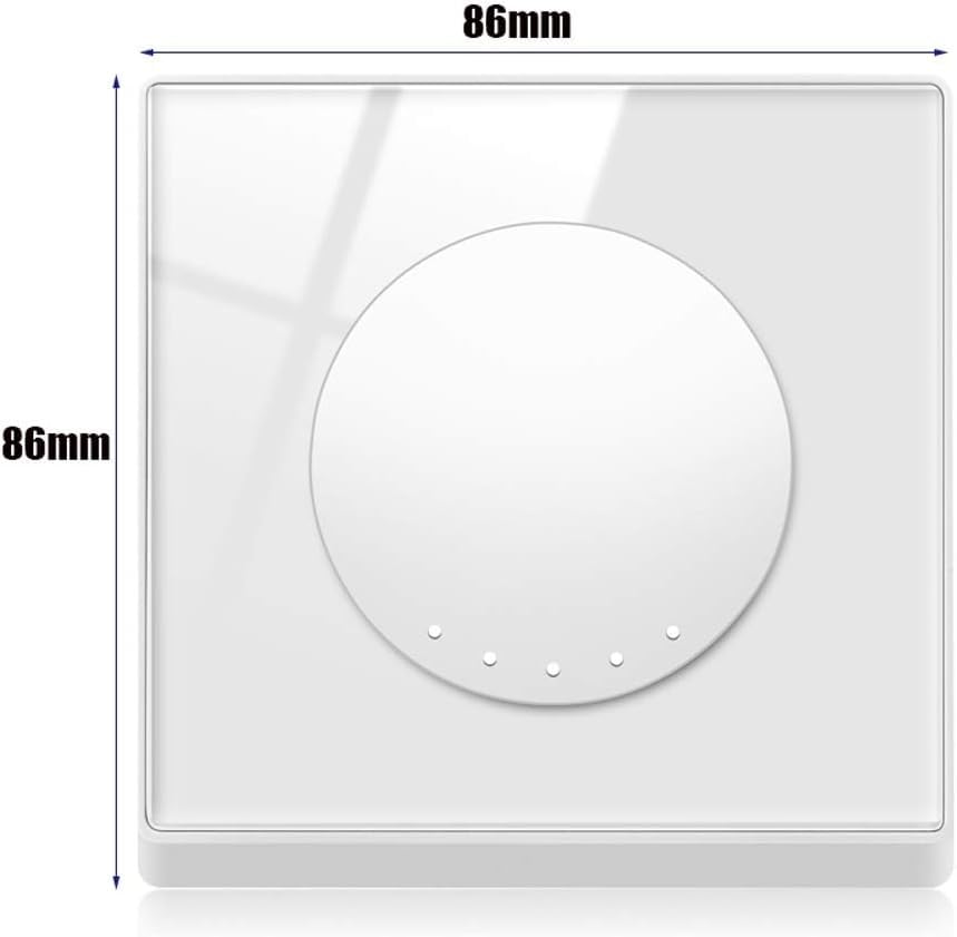 Interruptor de luz de pared, Interruptor de luz pared basculante vidrio templado 86 mm 10A 250 V Instalación oculta 1 cuadrilla 3 vías 2 cuadrillas(1 Gang 3 Way)