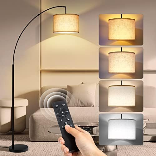 OUTON Dimmable Arc Floor Lamp with Remote Control, Bulb Included, 1 H