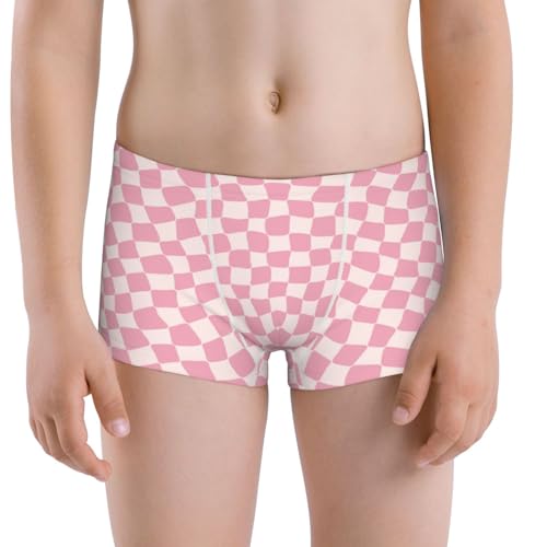 Boys' Cotton Boxer Brief Soft Underwear-Irregular Plaid