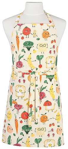 Tablier nourriture amusante Now Designs cuisine coton 71x81