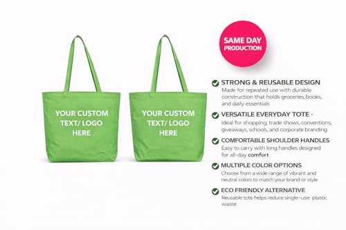4SignsPlus Custom Tote Bags 10–100 Pack
